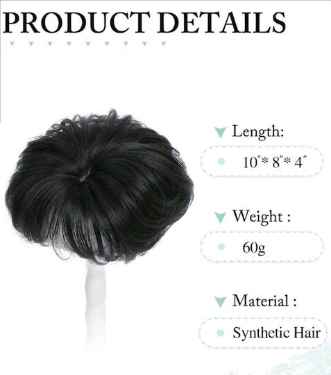 Damen Topper Toupé Haarverlängerungen Clip Große Oberfläche Schwarze 6 Zoll