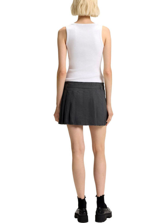 Rochie Mini Alb-Gri