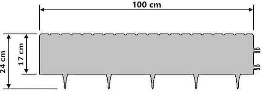 Rulou de Gard din Lemn în Culoarea Maro 24cm x 1.0m