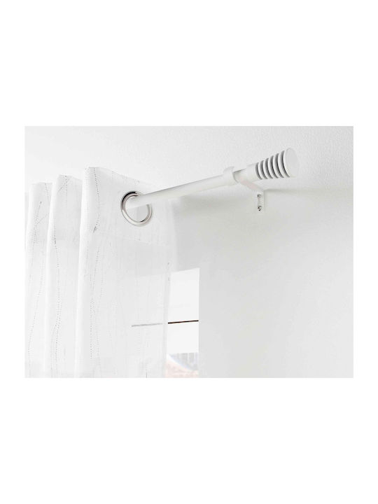 Douceur d'Intérieur Bară Pliabilă Metalică Pentru Perdea Sablis Single Φ19mm 210-210cm Albă