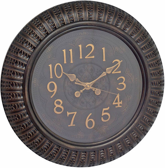 Dunkelbraune Goldene Wanduhr 50,5x5,7cm ankor Dunkelbraune Goldene Wanduhr 50,5x5,7cm ankor