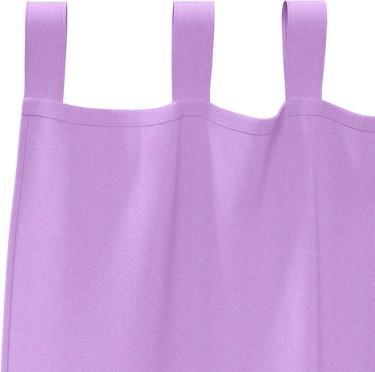 vidaXL Σετ Κουρτίνες με Τιράντες Μωβ 140x245εκ.