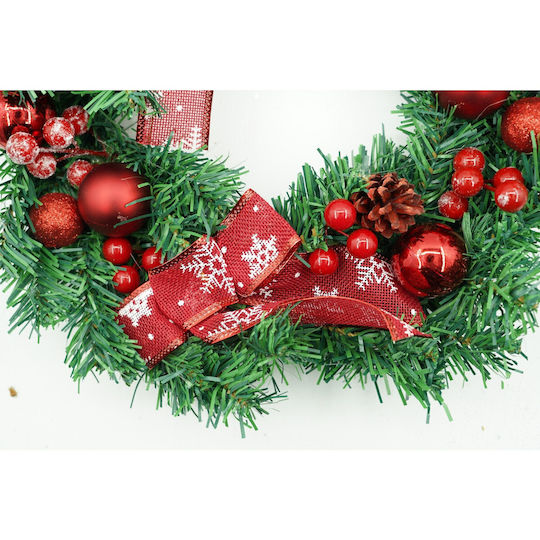 Crăciun Decorativ Plastic Coroană de flori cu Diametru 35cm.