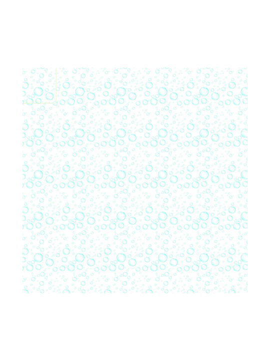 Duschvorhang Peva 180x180cm 12 Ringe Mint Blasen Ankor