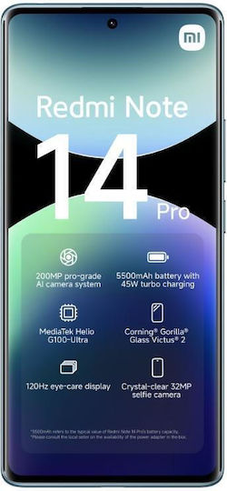 Xiaomi Redmi Note 14 Pro 4G Dual SIM (8/256GB) Ocean Blue