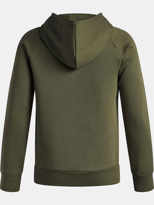 Fleece Παιδικό Φούτερ με Κουκούλα και Τσέπες Πράσινο Rival