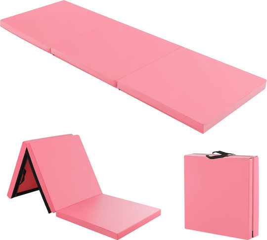 Costway Foldable Exercise Mat Pilates Pink (180x60cm)