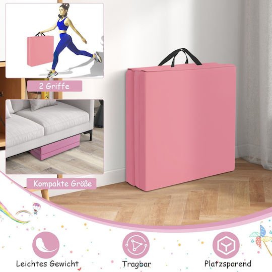 Costway Foldable Exercise Mat Pilates Pink (180x60cm)