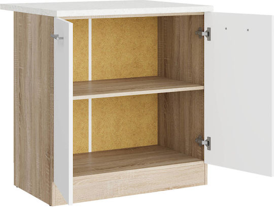 с плот за работа Sonoma Oak, White 80x46x85бр с плот за работа Sonoma Oak, White 80x46x85бр