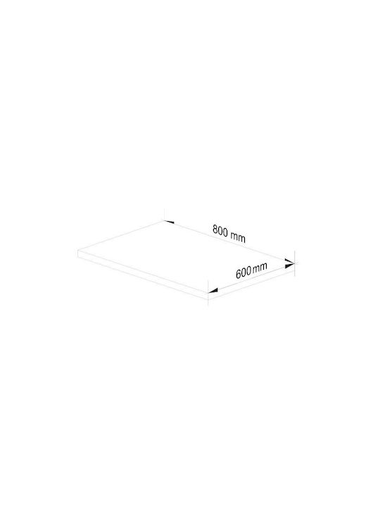с плот за работа Sonoma Oak, White 80x46x85бр