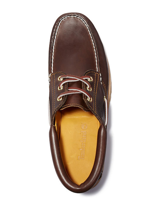 Men's Leather Boat Shoes Brown