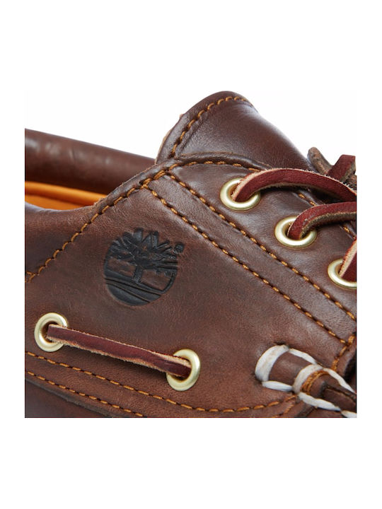 Men's Leather Boat Shoes Brown