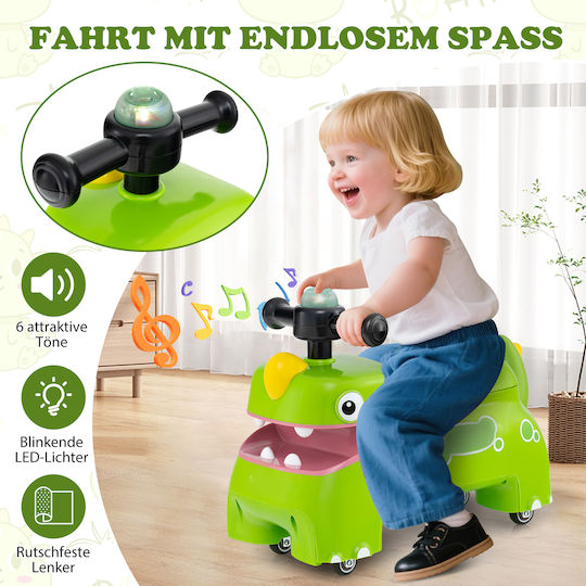 Costway Baby Walker Car Ride On for 18++ Months with Sounds TQ10398GN Green