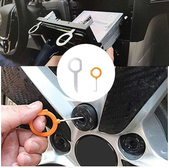 Set De 12 Piese Instrumente De Îndepărtare Radio Auto Demontare Interior Mașină Metal Plastic Portocaliu