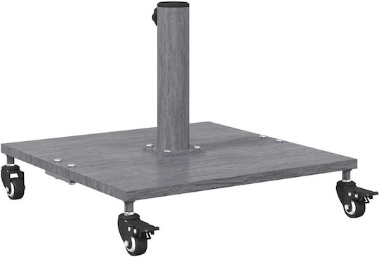 vidaXL Klappbarer Schirmständer Metallisch Braun 45x45x31,5cm