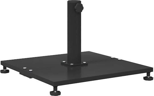 vidaXL Metallic Black Umbrella Stand 45x45x31cm