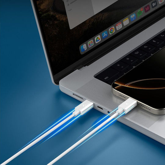 Spigen USB 2.0 Cable USB-C Male - USB-C 60W PD White 2m ACA08719