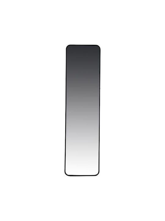 Fylliana Floor Mirror with Black Aluminum Frame 150x39cm