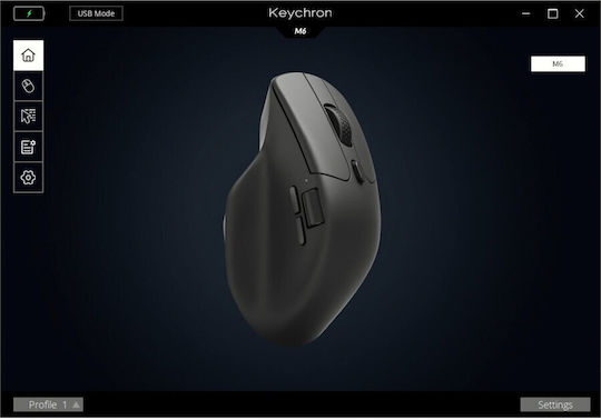 Keychron M6 Drahtlos Gaming Gaming Maus 26000 DPI Weiß