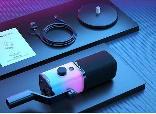 Maono PD100X Δυναμικό Μικρόφωνο XLR / USB Επιτραπέζιο RGB