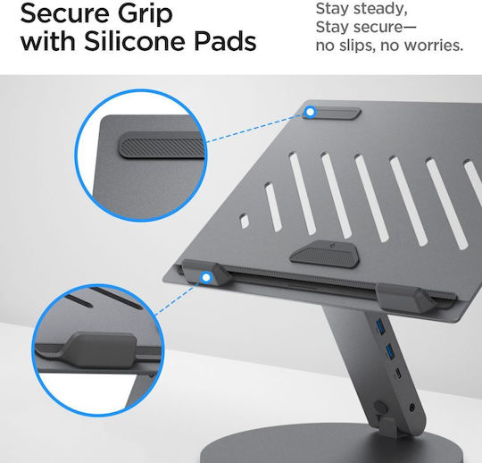 Spigen LD204H Stand für Laptop bis zu 15.6" Gray