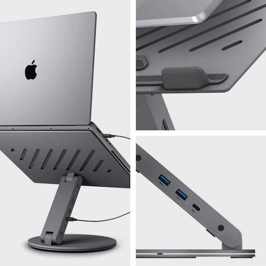 Spigen LD204H Stand für Laptop bis zu 15.6" Gray