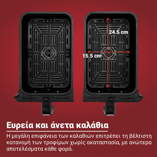 Instant Pot Vortex Dual Еър Фрайър с Двойна Подвижна Кошница 8лт Черен