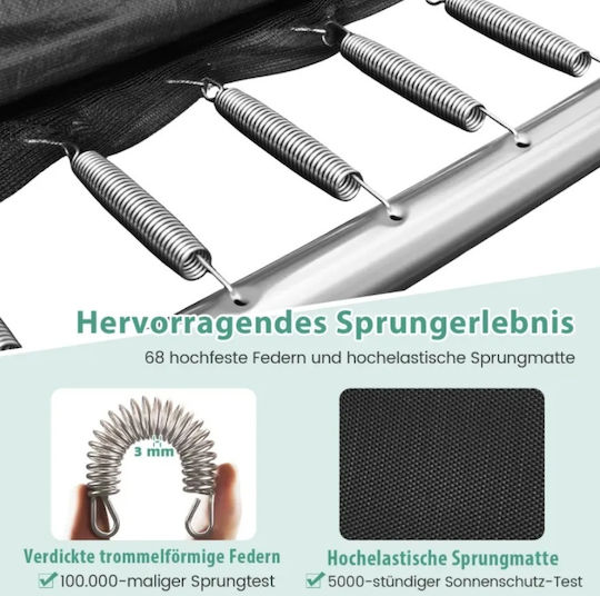 Costway Trampolin Draußen mit Leiter & Netz