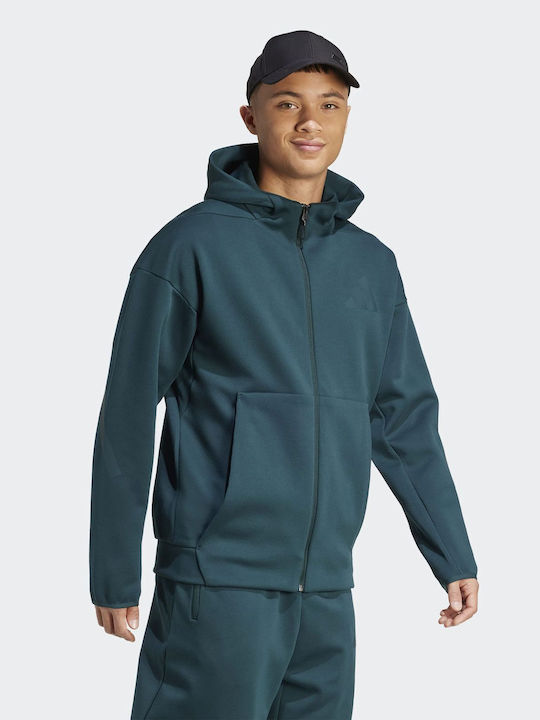 Z.n.e. Men's Cardigan with Hood Green