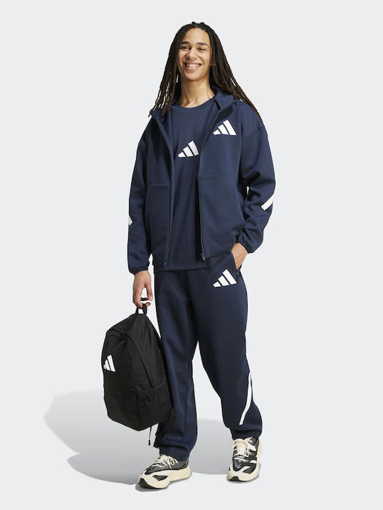 Z.n.e. Fullzip Ανδρική Ζακέτα με Κουκούλα Ink