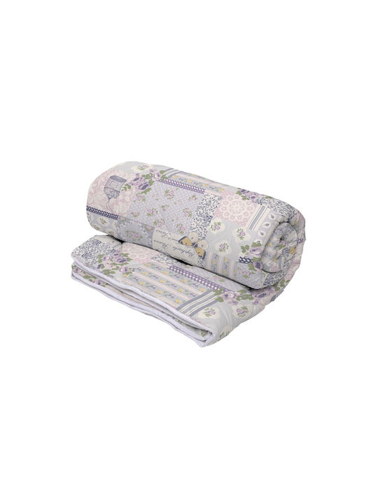 Alcam Raphaela Κουβερλί Διπλό Microfiber Λιλά 200x220cm