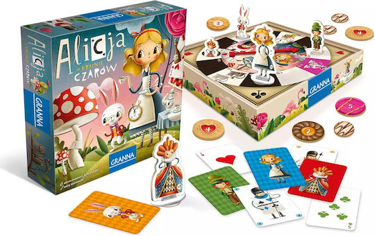 Board Game Classic Wonderland Adventure: Hardcover Edition - Lewis Carroll for 2-4 Players 6+ Years Old (PL) Granna