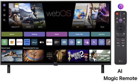 LG Smart Τηλεόραση 43" 4K UHD QNED QNED80A HDR (2025) 43QNED80A3A