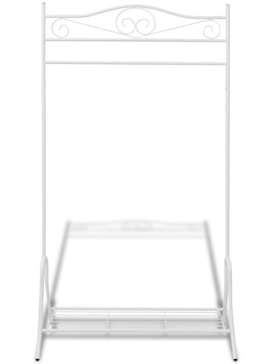 vidaXL Κρεμάστρα Δαπέδου από Μέταλλο Λευκή 90x44x174cm
