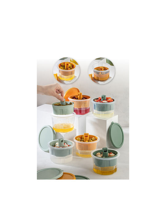 Hermia Set 6 Stück Allgemeine Verwendung Lebensmittelgläser mit Kunststoffdeckel 650ml