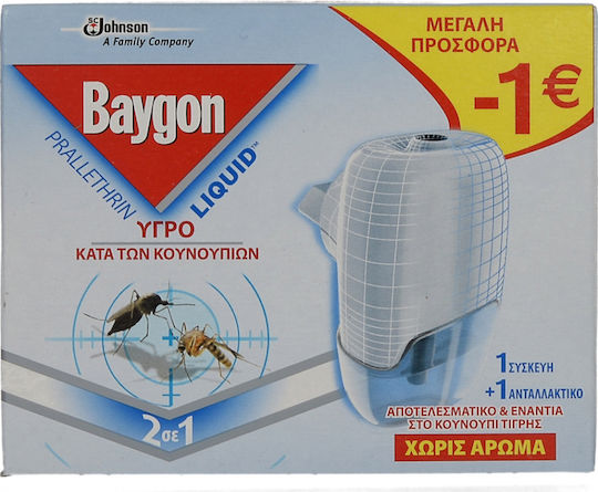Baygon Device with Liquid for Mosquitoes 27ml Fragrance-Free
