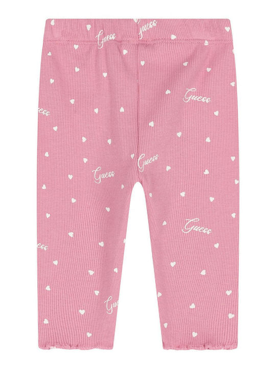 Guess Baby Bodysuit Set Long-Sleeved with Pants Pink 2pcs