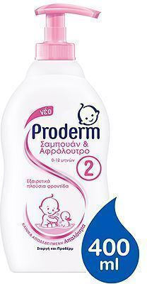 Proderm Shampoo and Bubble Baths 400ml with Pump