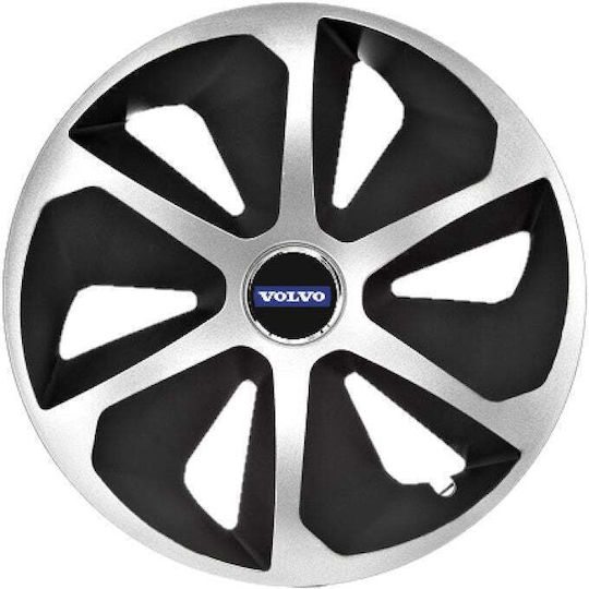 Set 4 Capace De Roți Auto Roco Gri-negru R16 Volvo Mașini