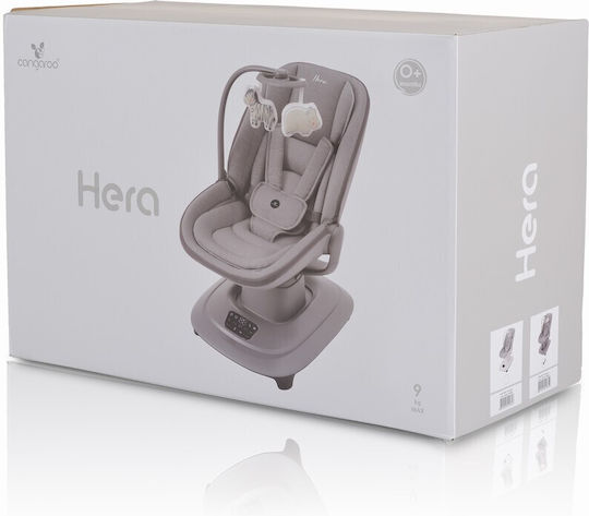 Cangaroo Electric Relax pentru Bebeluși Leagăn Hera cu Muzică Gri deschis