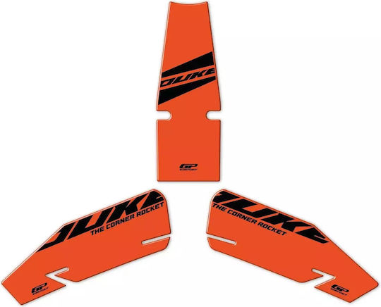 Gpk 3d Set Tank Pad Ktm Duke 390 2024-2025 Orange Black