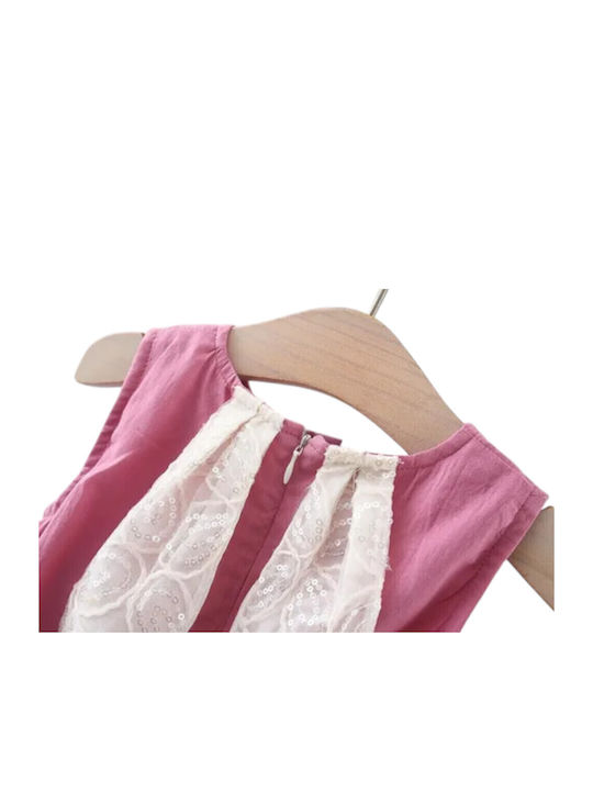 Pink Rabbit Girls Sleeveless Dress Pink