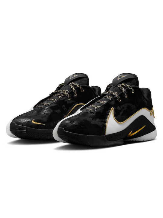 LeBron 22 Low Basketball Shoes White / Black / Metallic Gold