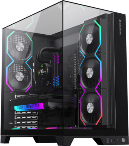 GameMax Infinity Pro Gaming Midi Tower Κουτί Υπολογιστή με Πλαϊνό Παράθυρο Μαύρο
