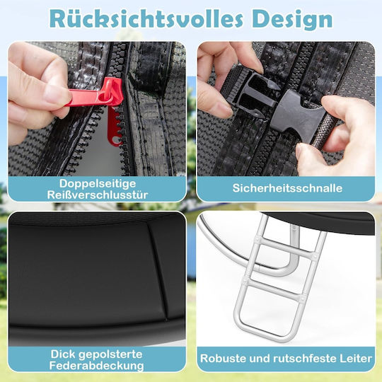 Costway Trampolin Kinder Durchmesser 305cm mit Leiter & Netz