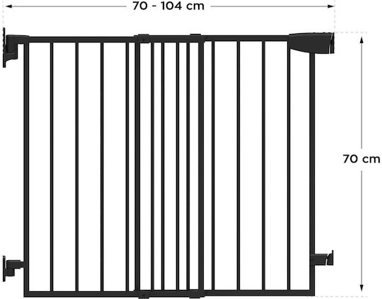 Tulano Security Door In Black Colour 70cm