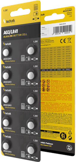 Technik Alkaline Watch Batteries LR41 1.5V 10pcs