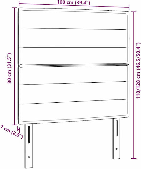 vidaXL Kopfteil für Bett Stoff Blau 100x88 cm