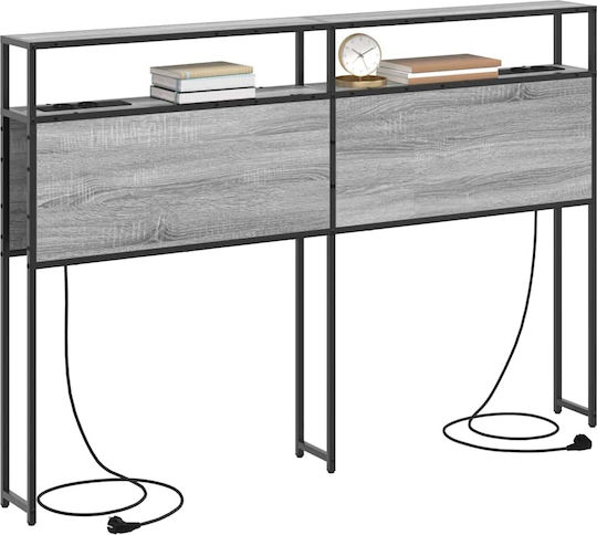 vidaXL Hölzernes Kopfstütze für Betten Grau Sonoma 163,5x98cm