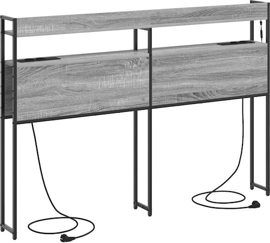vidaXL Tăblie De Pat Din Lemn Gri Sonoma 150x98cm